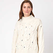 Oversized-Pullover Fleur