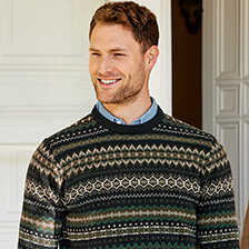 Fair-Isle-Winterpullover fr Herren