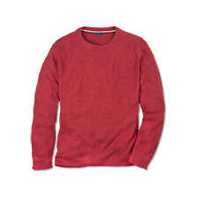 Roter Leinenpullover