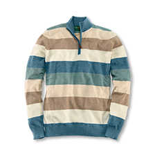 Troyer-Pullover mit Blockstreifen Pima Cotton