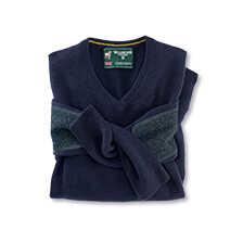 Thumbnail zu Lambswool-Pullover mit Harris-Tweed-Patches