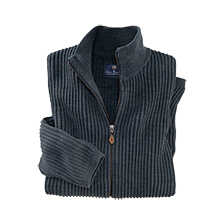 Grauer Zip-Cardigan