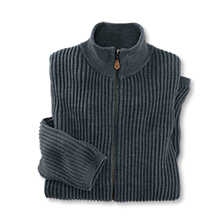 Alernatives Thumbnail 2 zu Grauer Zip-Cardigan