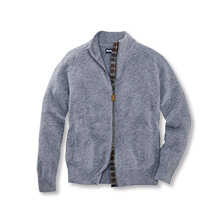 Thumbnail zu Zip-Strickjacke mit Stehkragen