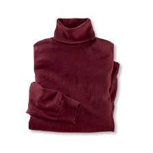 Roter Rollkragenpullover