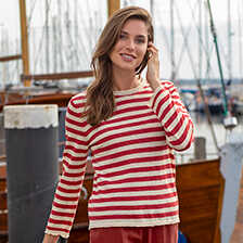 Leinen-Ringelpullover