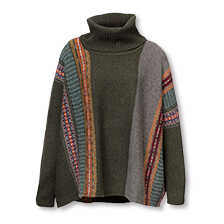 Alernatives Thumbnail 1 zu Poncho-Pullover Fair Isle