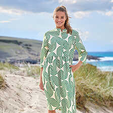 Sommerkleid Waves mit Stehkragen