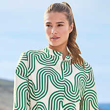 Sommerkleid Waves mit Stehkragen