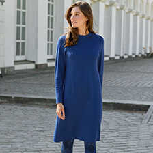 Strickkleid mit Rundhals