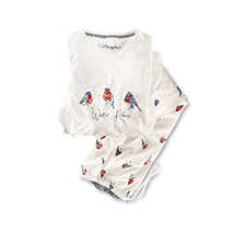 Pyjama mit Rotkehlchen fr Damen