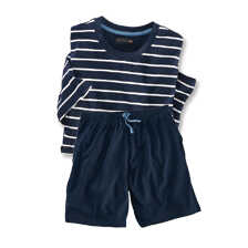 Dunkelblauer Shorty-Pyjama fr Herren