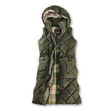 Lange Steppweste fr Damen