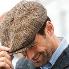 Schirmmtze aus Tweed fr Herren