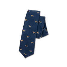 Krawatte mit Jagdhunden aus Irish Poplin