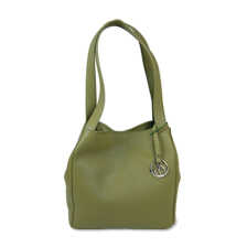 Grne Lederhandtasche fr Damen