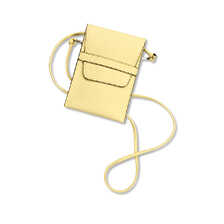 Gelbe Handytasche aus Leder
