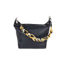Leder-Handtasche mit geflochtenem Riemen