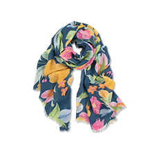 Wollschal mit floralem Print