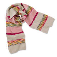 Damen-Strickschal mit Fair-Isle-Muster