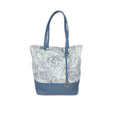 Leder-Shoppertasche mit Paisleys