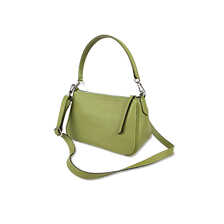 Grne Lederhandtasche Schultertasche