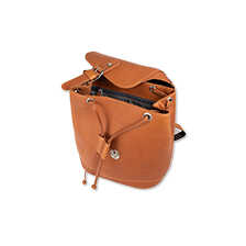 Lederrucksack aus naturbelassenem Leder