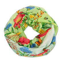 Groer Loopschal mit Blumen
