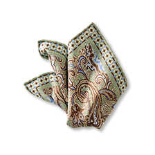 Seiden-Einstecktuch mit Paisleys