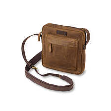 Schultertasche aus Sattelleder