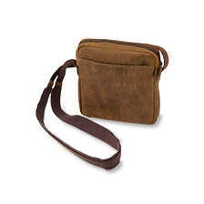 Schultertasche aus Sattelleder