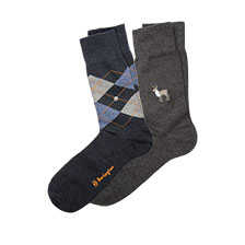 Thumbnail zu Weihnachts-Socken-Set mit Rentier und Argylemuster