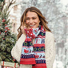 Thumbnail zu Weihnachtsschal aus reiner Wolle