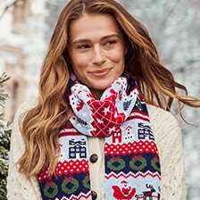 Alernatives Thumbnail 3 zu Weihnachtsschal aus reiner Wolle