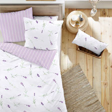 Bettwsche mit Lavendelmotiv