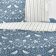 Alernatives Thumbnail 1 zu Bettw�sche Morris Blue mit V�geln und Blumen