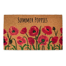 Fu�matte mit Mohnblumen