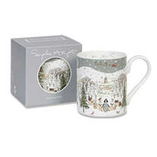 Porzellanbecher mit Weihnachtsmotiv Festive Forest
