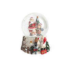 Schneekugel Santa Claus mit Spieluhr