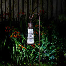 Stablaterne Solar-Leuchtturm fr den Garten