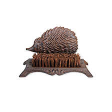 Schuhbrste mit Igel aus Gusseisen und Kokosbrsten