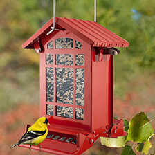 Vogelfutterstation im Chateau-Stil aus Metall