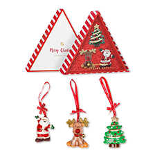 Weihnachtsbaumanhnger-Geschenkset aus Porzellan