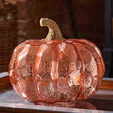 Alernatives Thumbnail 1 zu Kleine Krbis-Leuchte Golden Pumpkin