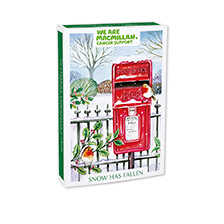 Thumbnail zu Weihnachtskarten mit Robin und rotem Briefkasten