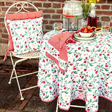 Alernatives Thumbnail 1 zu Tischdecke mit Erdbeeren fr runden Tisch