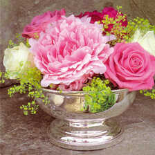 Blumenschale versilbert