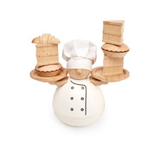 Alernatives Thumbnail 1 zu Stapelspiel mit B�cker und Kuchen aus Holz