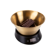Kchenwaage mit Edelstahlschale und LCD-Display
