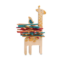 Stapelspiel mit Giraffe und Vogel